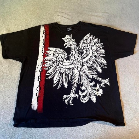 Vintage Gothic Polish graphic tee with that nice affliction style design. - Picture 1 of 7